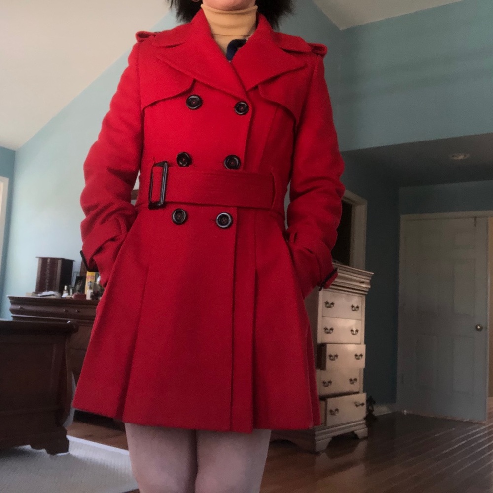 Diva by DD Red Lined Peacoat